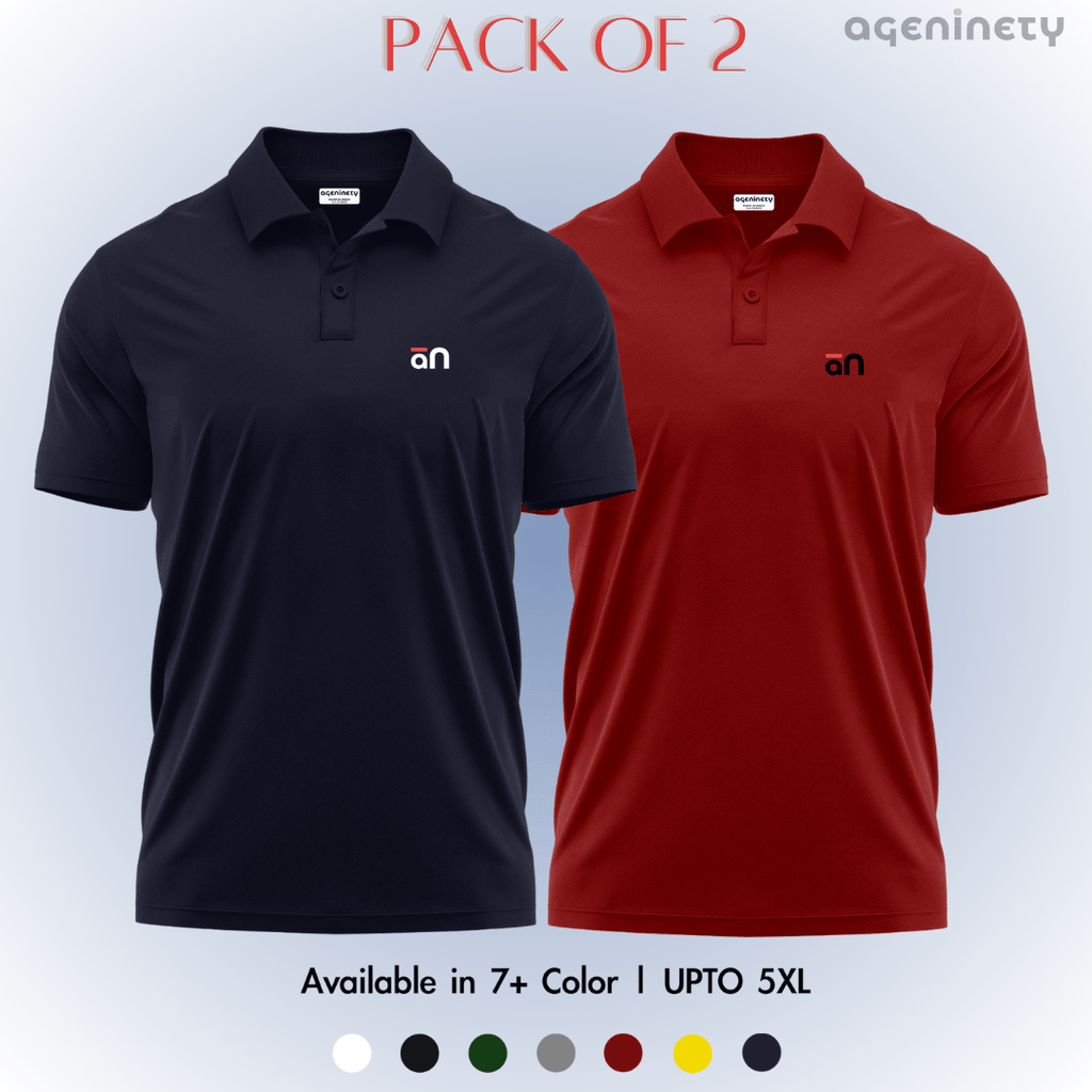 Pack of 2- Pique Polo T-shirt Combo