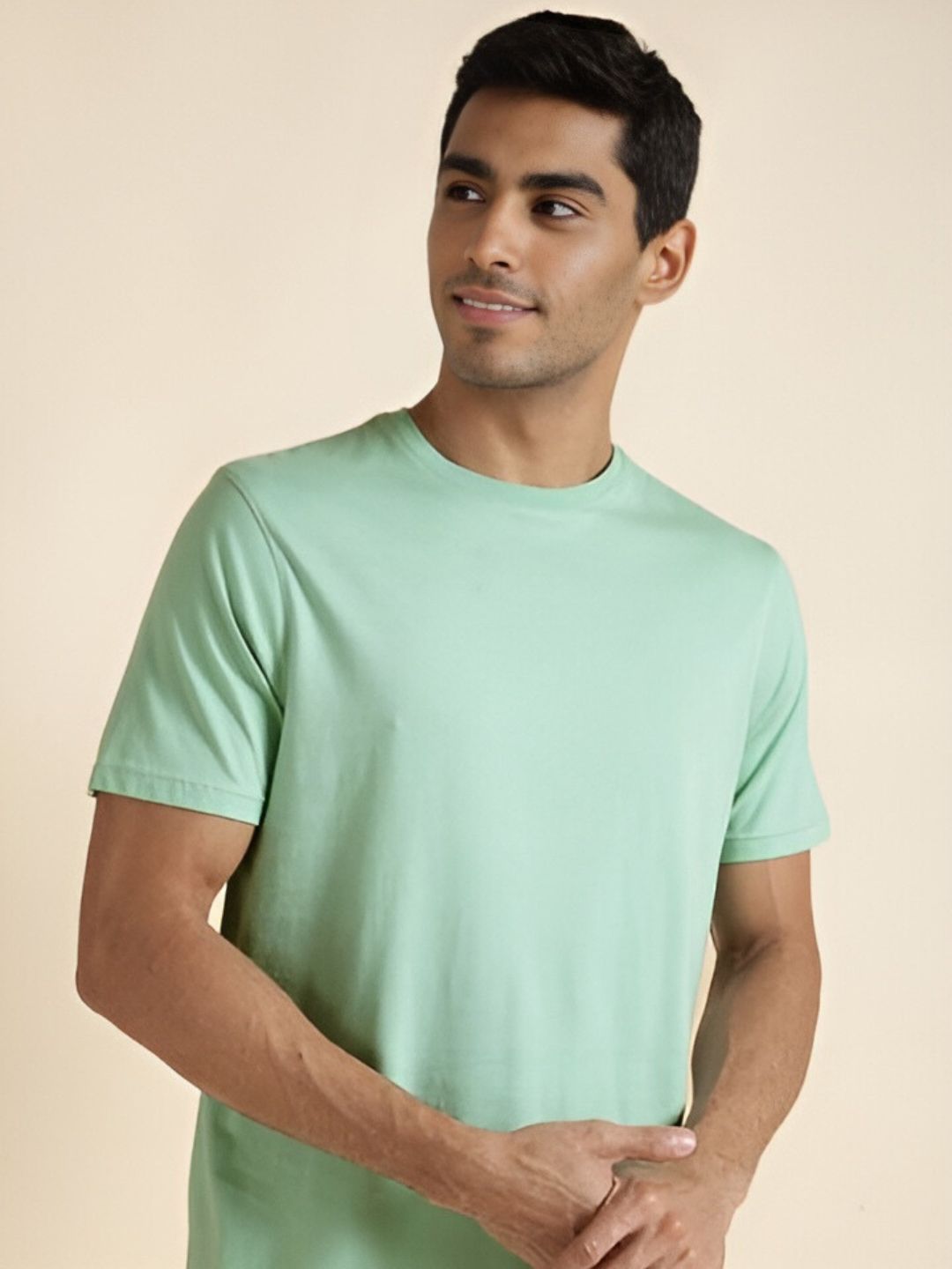 Mint Plain Round Neck T-Shirt