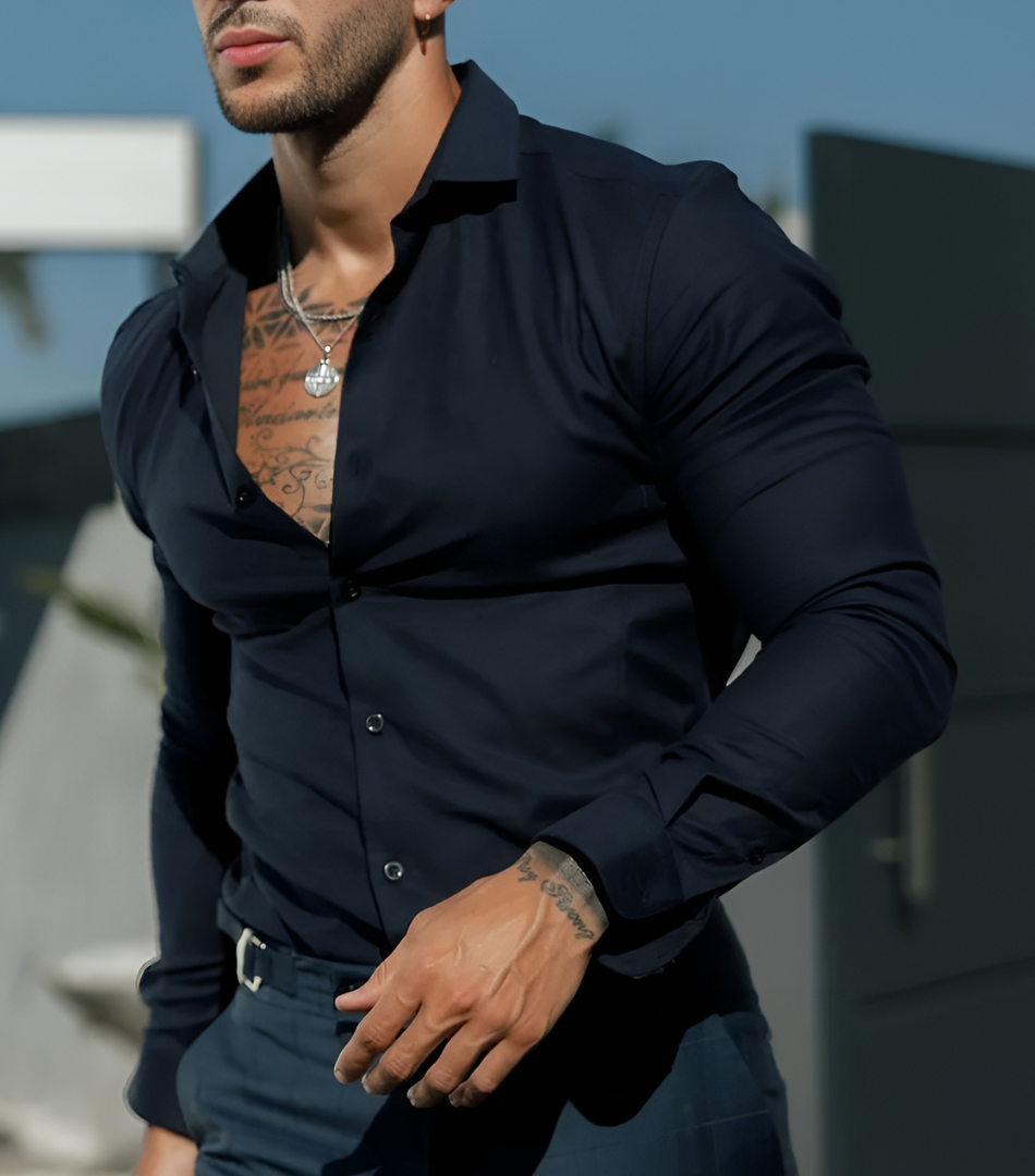 Navy Blue Full Sleeve Shirt
