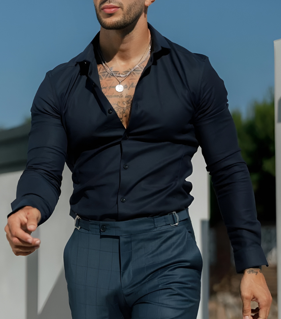 Navy Blue Full Sleeve Shirt