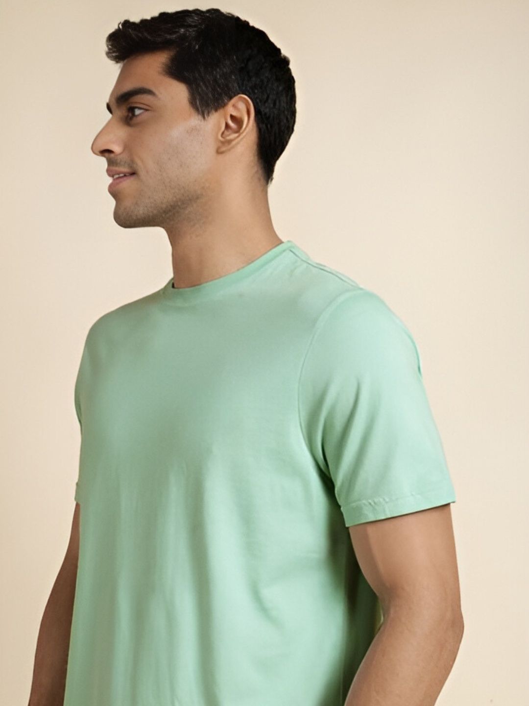 Mint Plain Round Neck T-Shirt