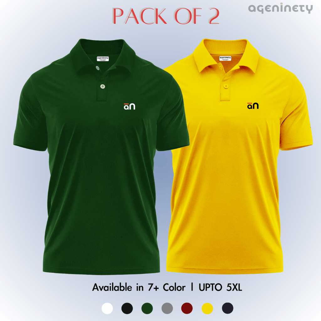 Pack of 2- Pique Polo T-shirt Combo