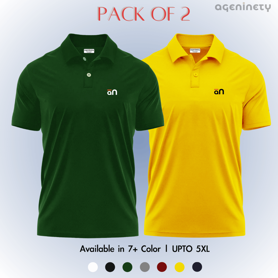 Pack of 2- Pique Polo T-shirt Combo