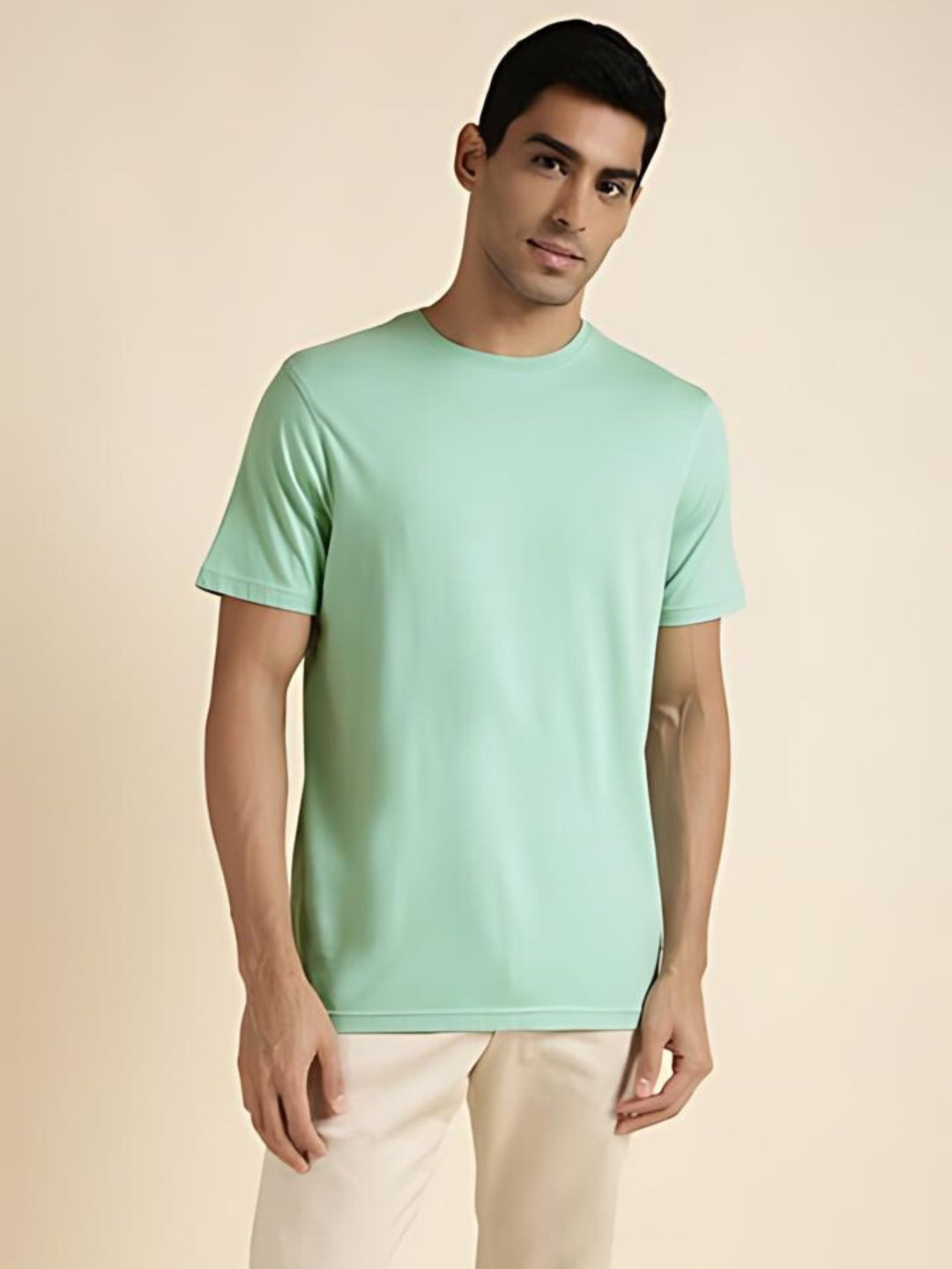 Mint Plain Round Neck T-Shirt