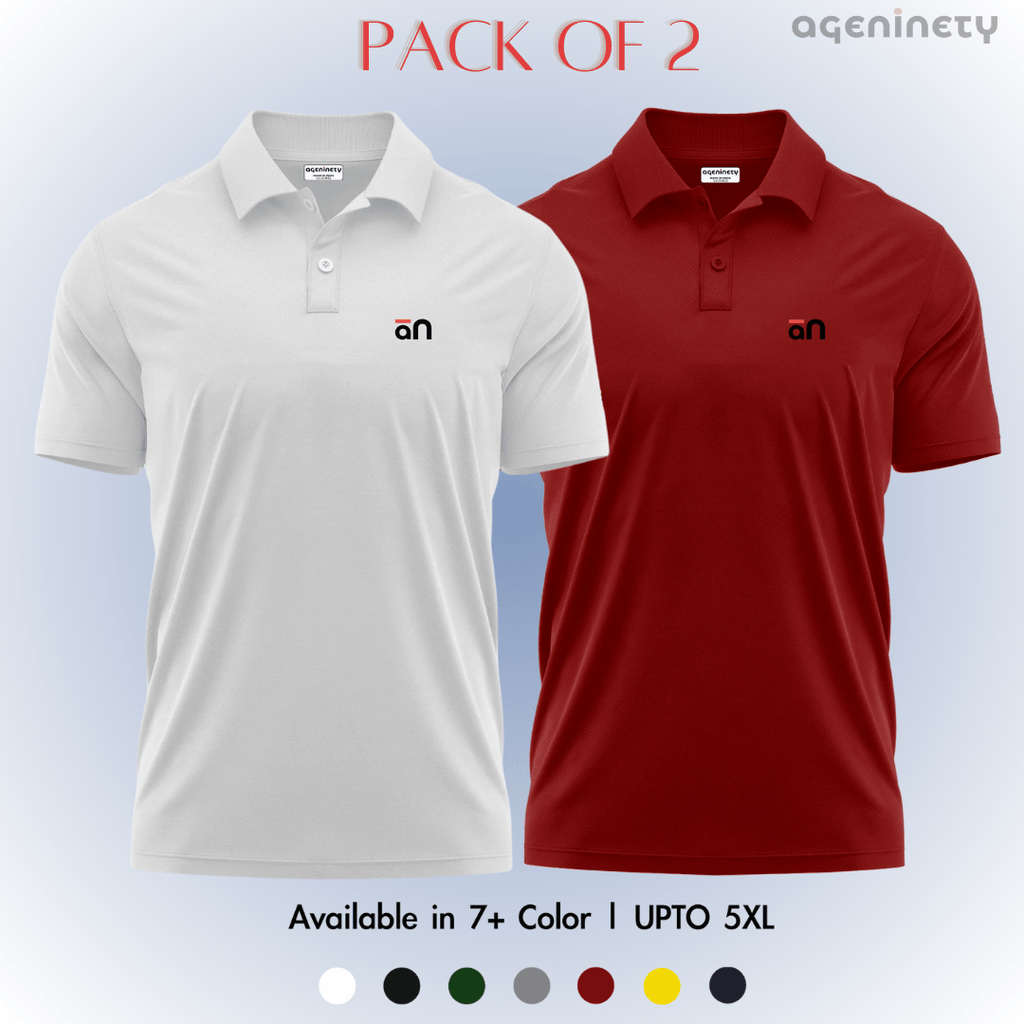 Pack of 2- Pique Polo T-shirt Combo