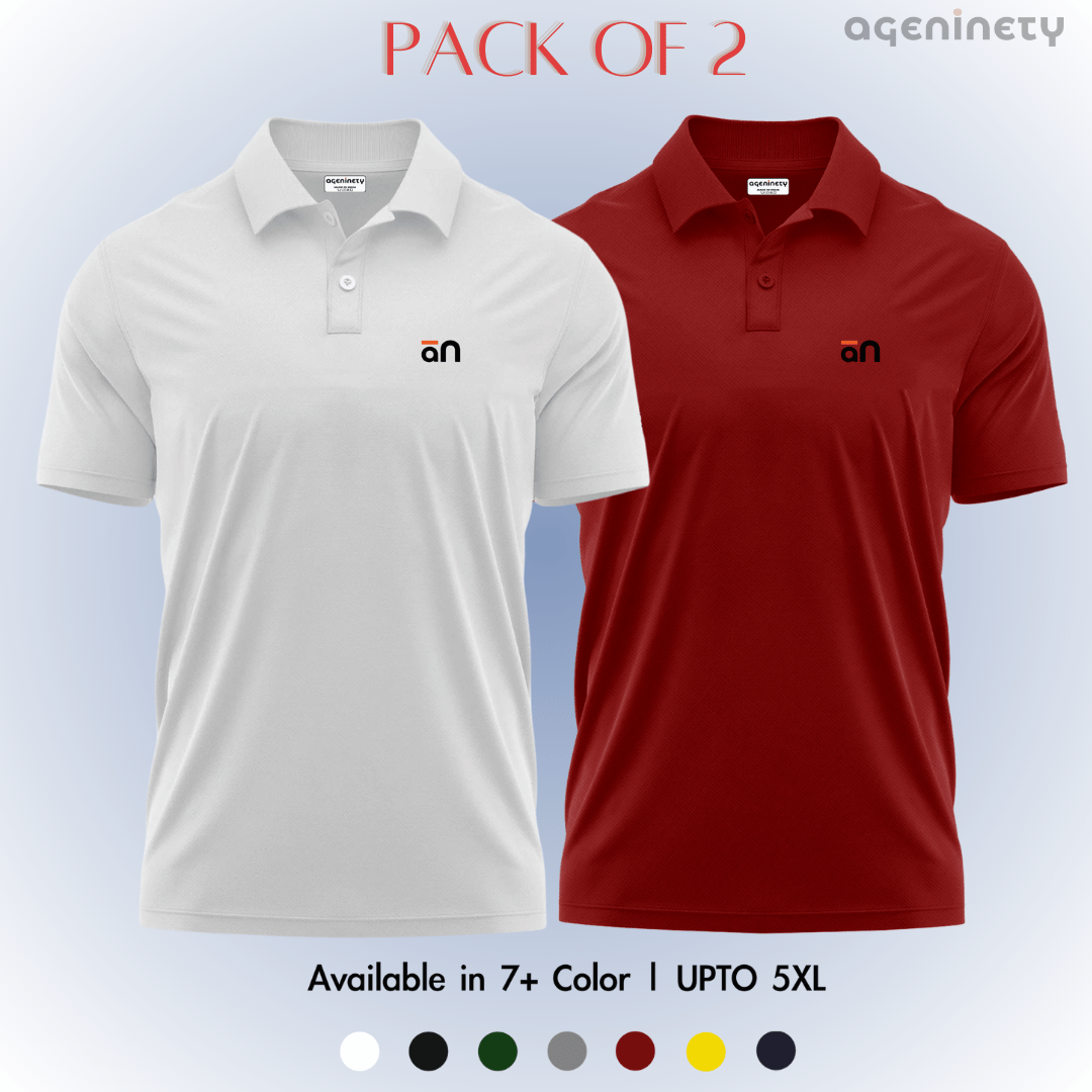 Pack of 2- Pique Polo T-shirt Combo