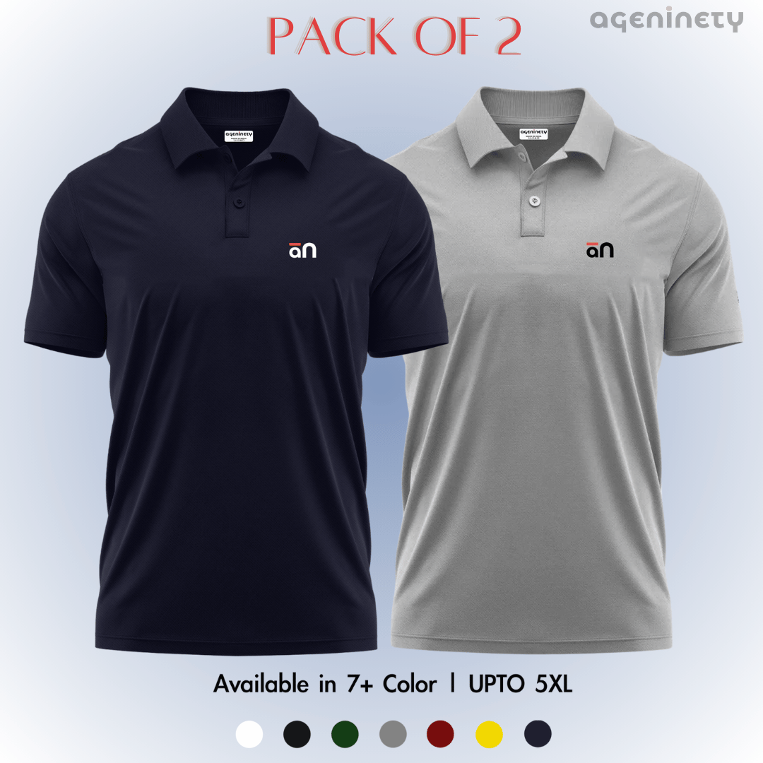 Pack of 2- Pique Polo T-shirt Combo