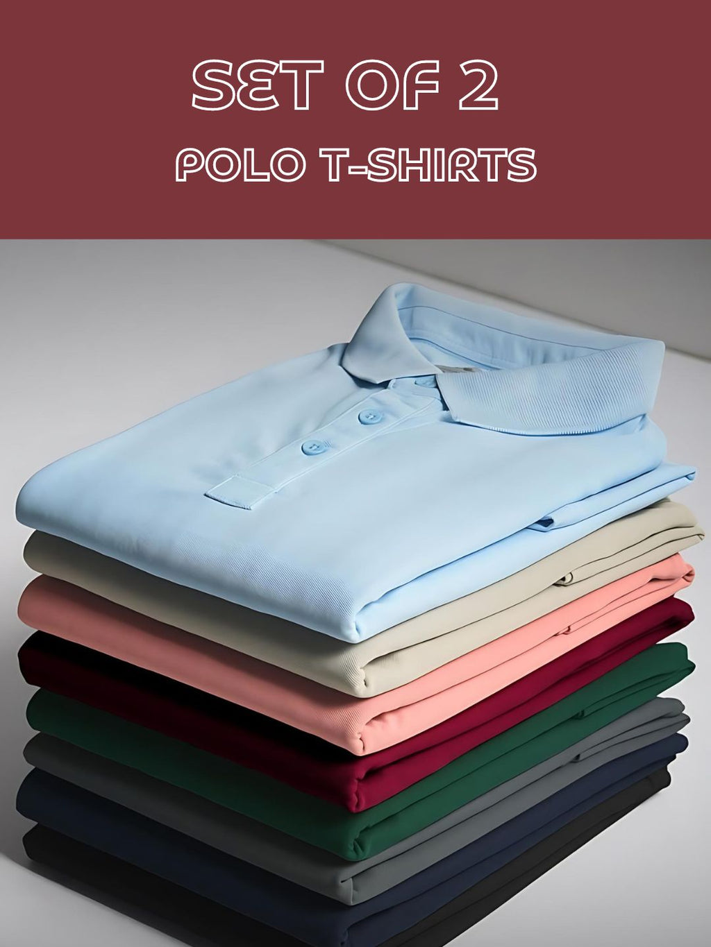 Pack of 2- Pique Polo T-shirt Combo