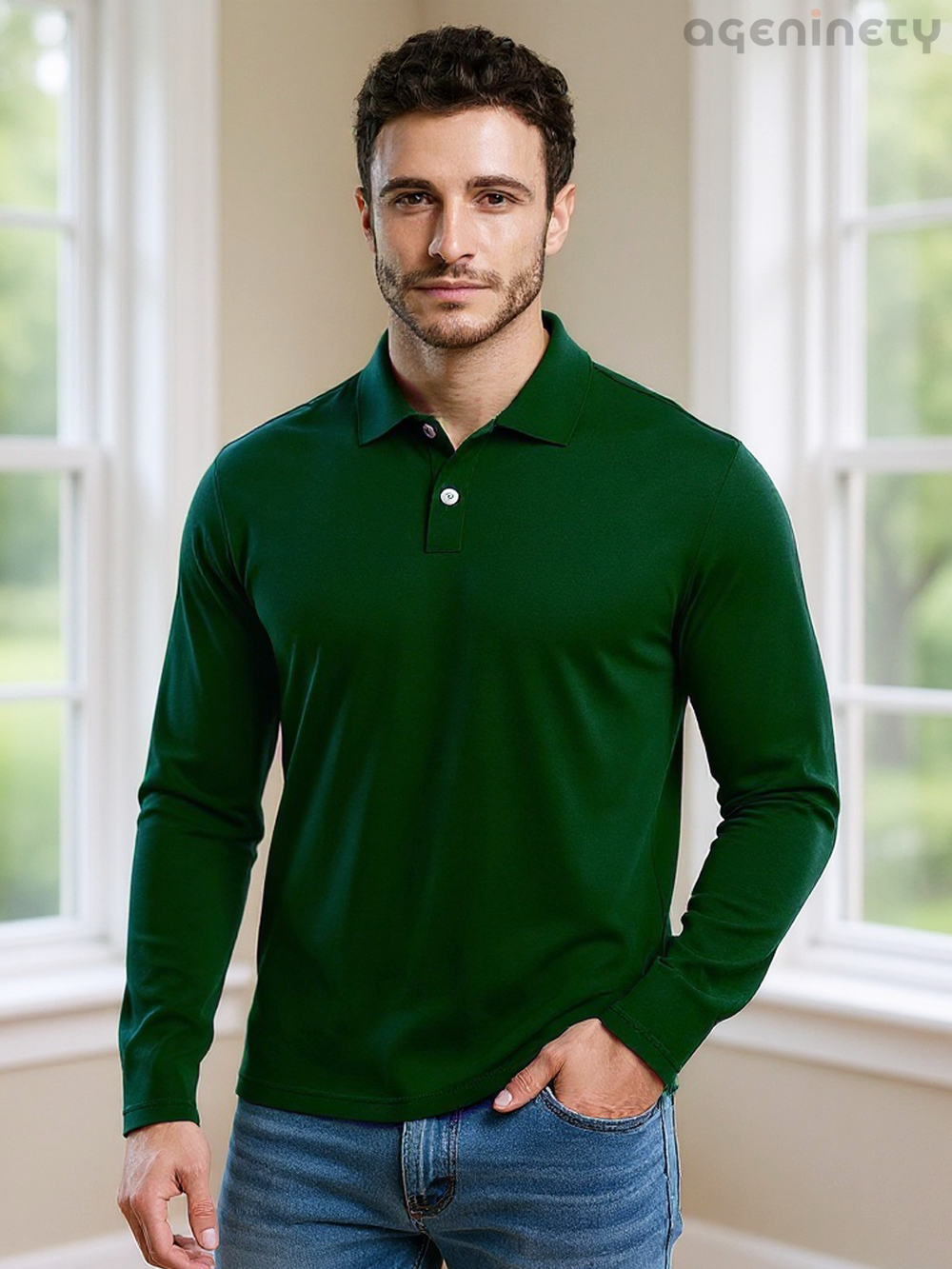 Full Sleeve Pique Polo T-Shirt