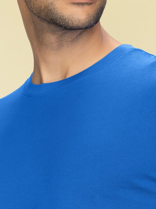 Light Blue Plain Round Neck T-Shirt