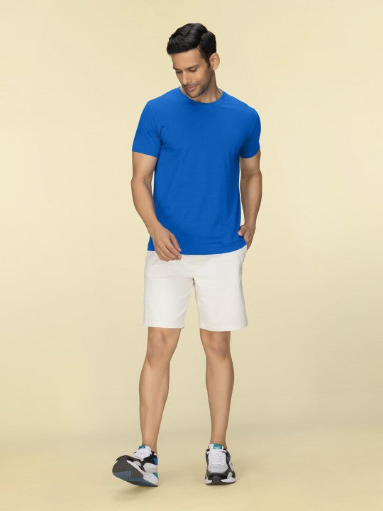 Light Blue Plain Round Neck T-Shirt