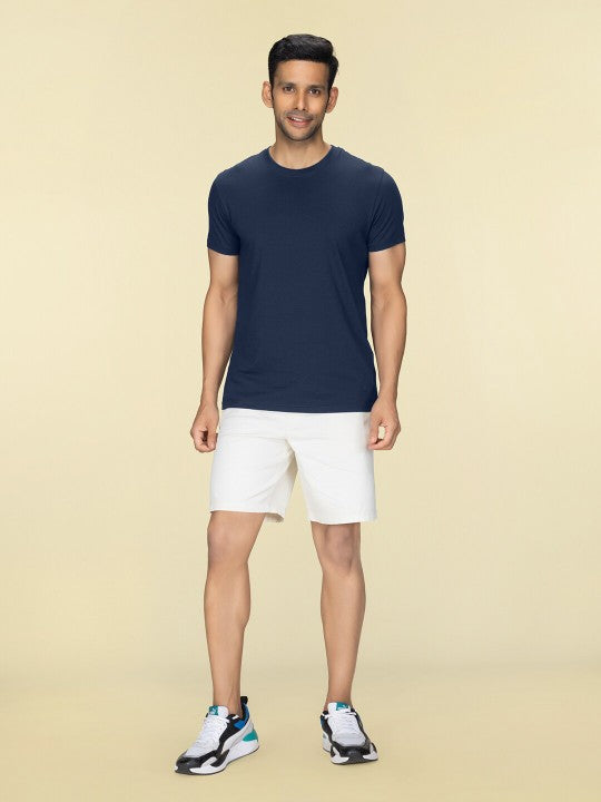 Navy Blue Plain Round Neck T-Shirt