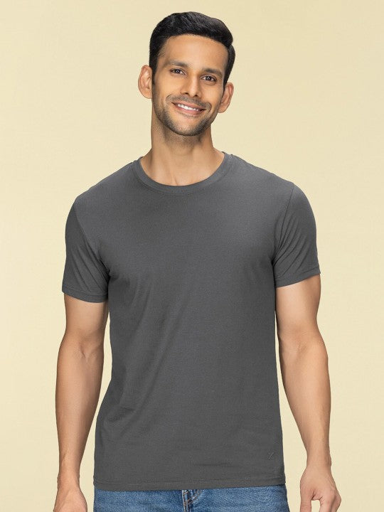 Olive Plain Round Neck T-Shirt