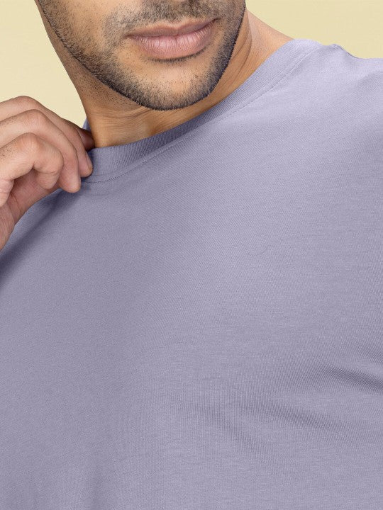 Steel Grey Plain Round Neck T-Shirt