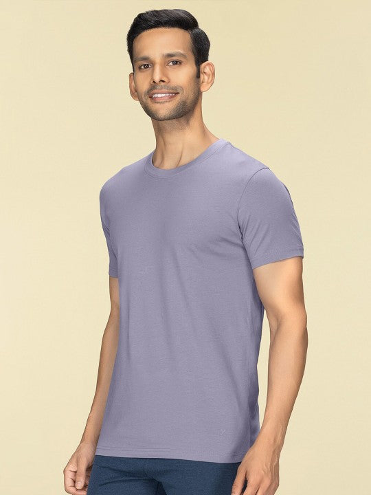 Steel Grey Plain Round Neck T-Shirt