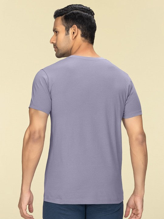 Steel Grey Plain Round Neck T-Shirt