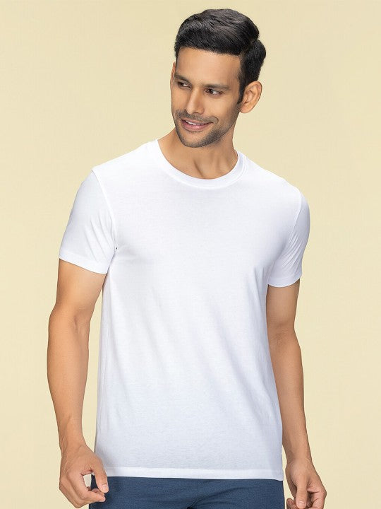 White Plain Round Neck T-Shirt