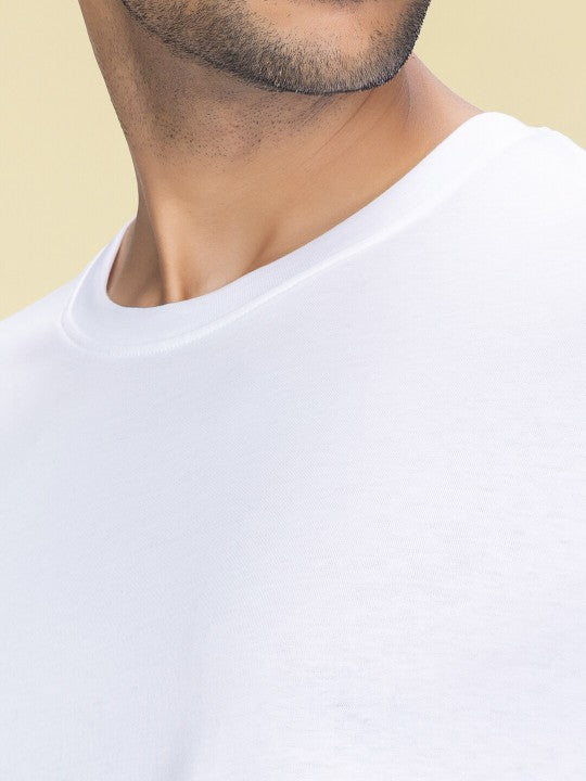 White Plain Round Neck T-Shirt
