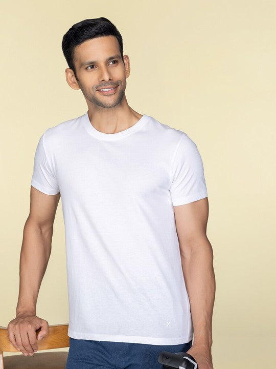 White Plain Round Neck T-Shirt