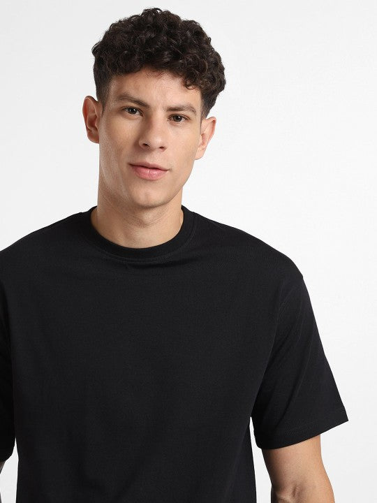 Black Plain Oversized T-Shirt For Men