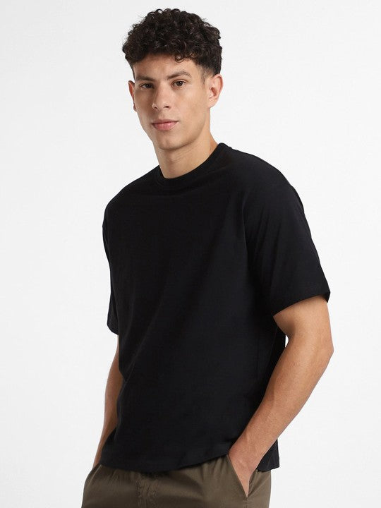 Black Plain Oversized T-Shirt For Men