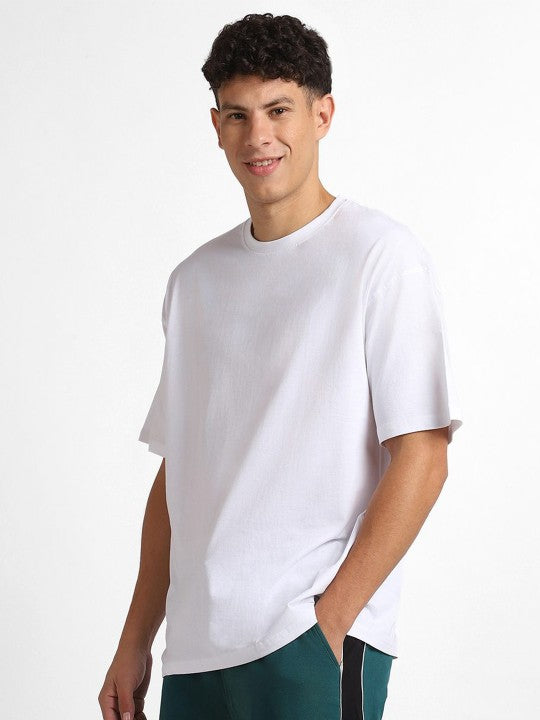 White Plain Oversized T-Shirt For Men