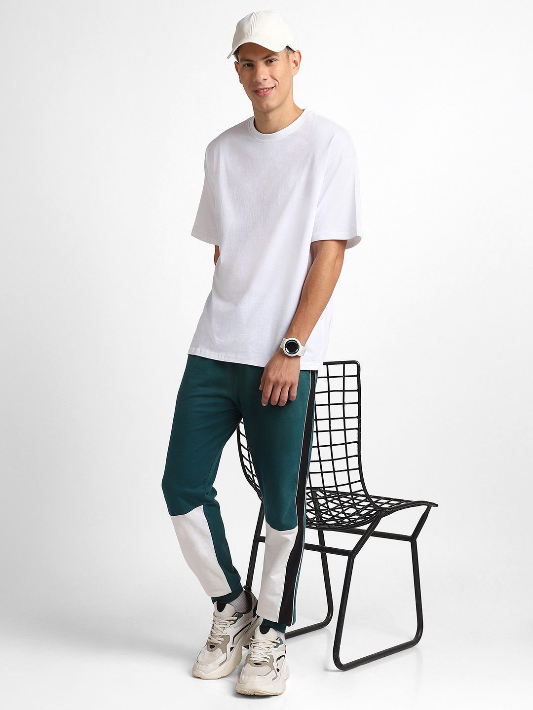 White Plain Oversized T-Shirt For Men