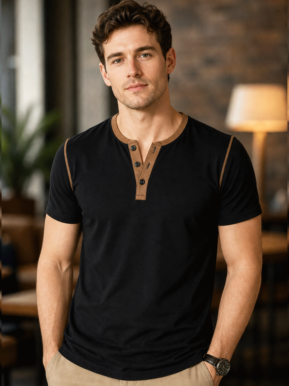 Pack of 2- Henley T-Shirt