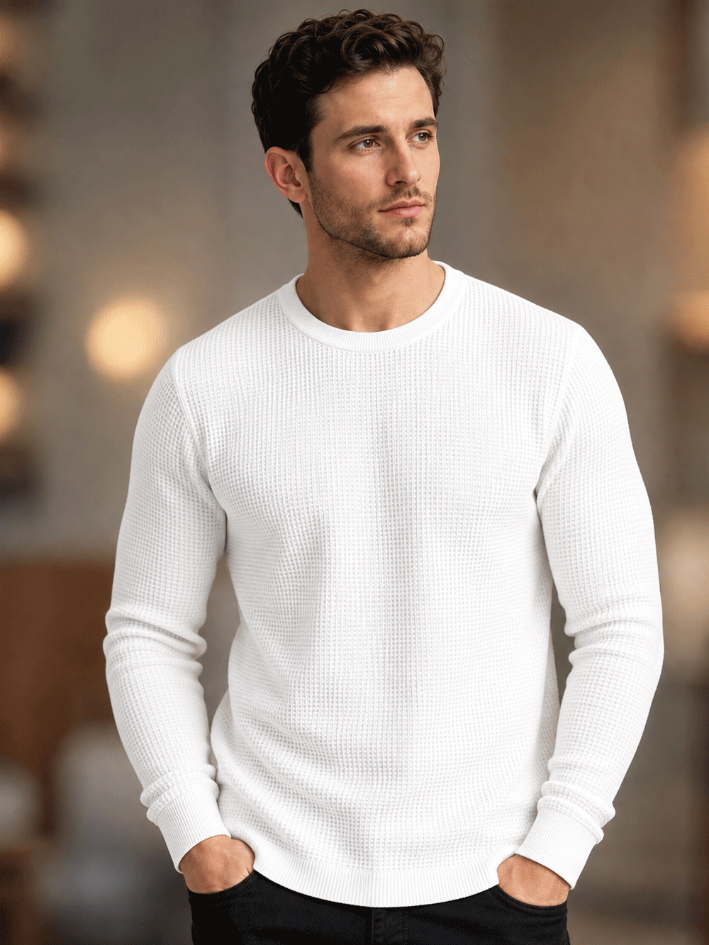 Pack of 2- Waffle Full Sleeve T-Shirt